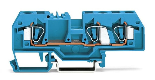 [WAG100772] BORNA DE PASO 3 CONDUCTORES, C.MAX. 41A, SECCION 6MM2, 24-10AWG (WAG100771 / 282-681) (BORNA DE PASO 3 COND AZUL, APLICACIONES EX I, C.MAX. 41A, SECCION 6MM2, 24-10AWG (WAG100772 / 282-684))